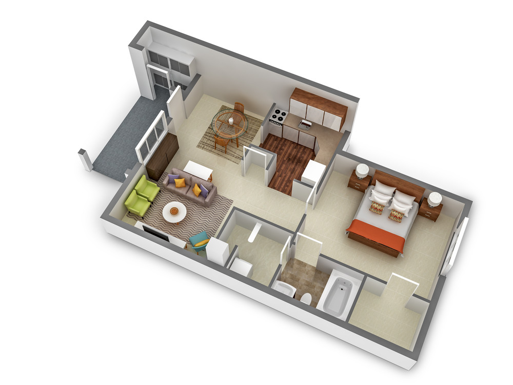 One Bedroom Floor Plan